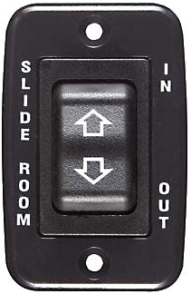 RV Designer S141 DC Contoured Rocker Switch In/Out - 40 Amp, Black
