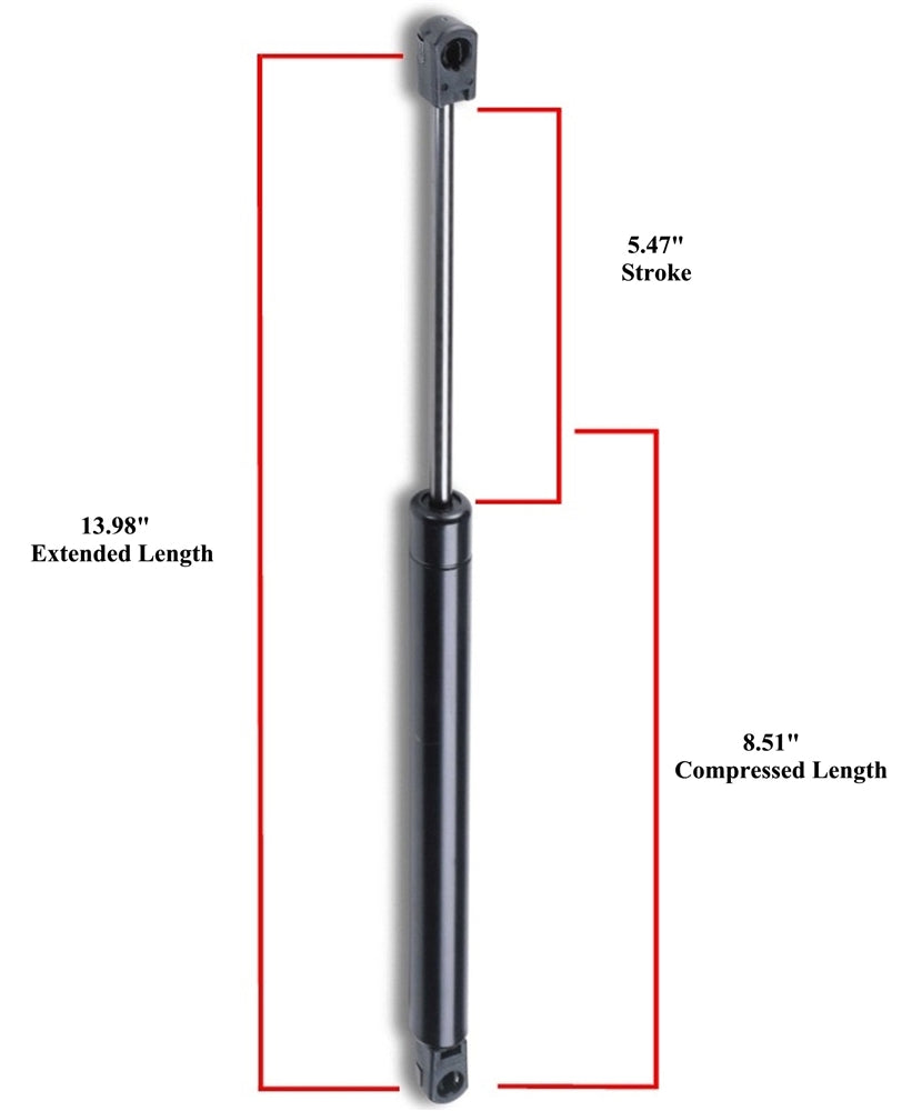AP Products 010-173 Gas Spring - 13.98" Ext Length, 5.47" Stroke Rod Length, 40 lb. P1 Force
