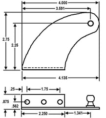 JR Products BR-1120 Entry Door Gas Spring Bracket