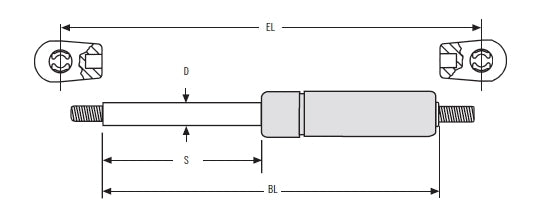 JR Products GSNI-5300-30 Gas Spring