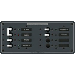 Blue Sea 8512 Breaker Panel - AC Main + 6 Position - White
