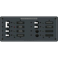 Blue Sea 8512 Breaker Panel - AC Main + 6 Position - White