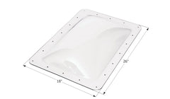 Icon 01820 RV Skylight SL1422 - 14" x 22" x 4", Clear