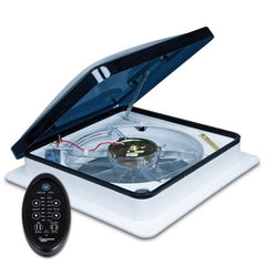 Fan-Tastic Vent 807350 RV Roof Vent Model 7350 - White with Smoke Dome