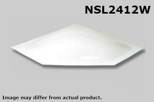 SR Specialty Recreation NSL2412W Neo Angle Single Pane Exterior Skylight - White, 24" x 12"