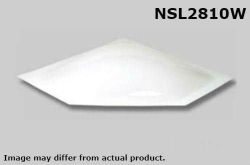 SR Specialty Recreation NSL2810W Neo Angle Single Pane Exterior Skylight - White, 28" x 10"
