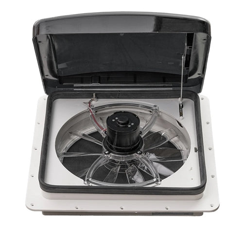 Heng's 74112V-G4 Standard Mount Universal Vent, 12 Volt Fan - Smoke