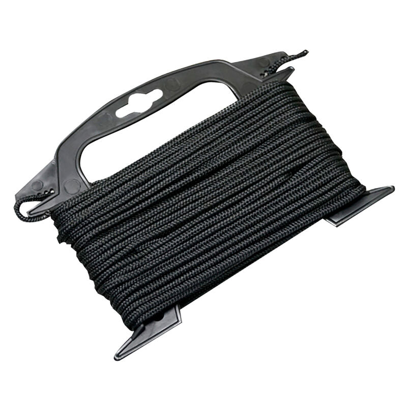 75 Feet Solid Black PP Rope With Winder