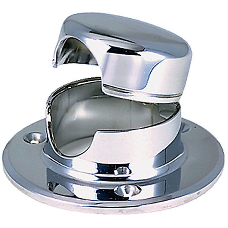 Perko 0757DP0CHR Chrome-Plated Rope Deck Pipe with Hinged Snap-Down Cover