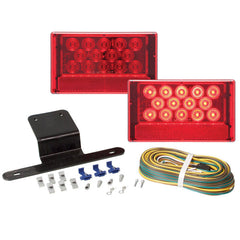 Optronics TLL56RK Waterproof Red LED Trailer Light Kit With 25 ft. Harness and License Plate Bracket