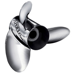 Michigan Wheel 993155 Apollo B-Series 3-Blade Stainless Steel Propeller - LH, 13-1/8" Diameter x 19" Pitch