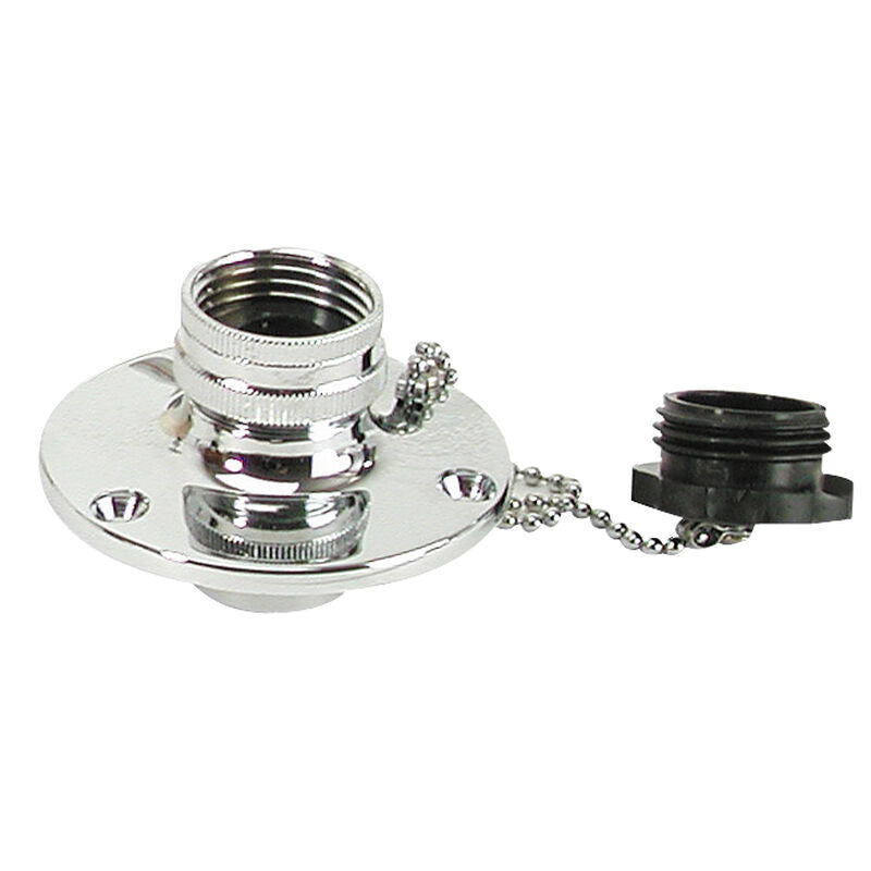 Whitecap P-2455C Chrome-Plated Brass Water Inlet - 1/2" FIPT x 3/4" GHT