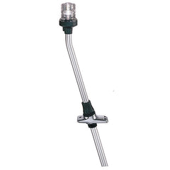 Perko 1311DP2CHR Telescoping White All-Round Pole Light and Base Combination - 20-1/8" Height, 16Â° Rake