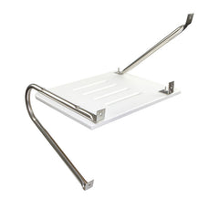 Whitecap 67900 Poly Swim Platform for Boats with Outboards - Single Rail, White