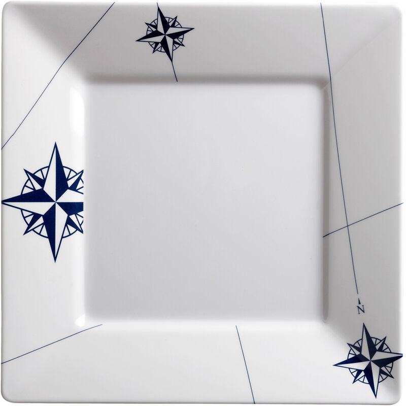 Whitecap 15021C Marine Business Northwind Square Dinner Plates 10" - 6-Piece Set
