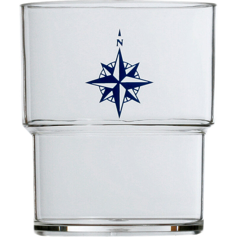 Whitecap 15103C Marine Business Northwind 8 oz. Stackable Glasses - 12-Piece Set