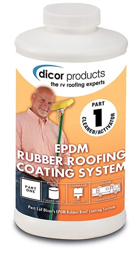 Dicor RP-CRP-Q EPDM Rubber Roof Cleaner/Activator Part 1 - White, 32 Oz.