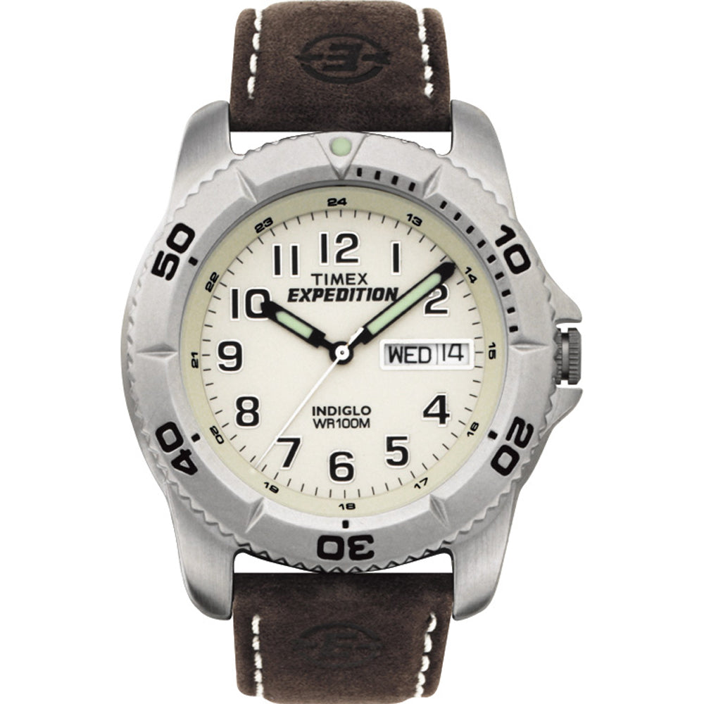 Timex Expedition Men&#39;s Traditional Silver/Brown