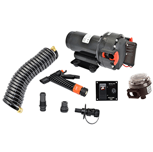 Johnson Pump Aqua Jet 5.2 GPH Washdown Pump Kit w/Hose - 12V 64534