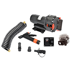 Johnson Pump Aqua Jet 5.2 GPH Washdown Pump Kit w/Hose - 12V 64534