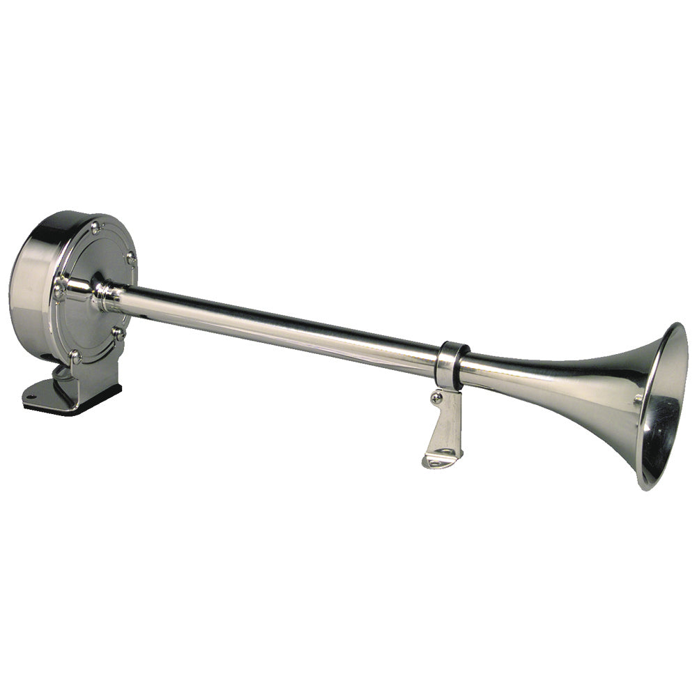 Schmitt &amp; Ongaro Deluxe All-Stainless Single Trumpet Horn - 12V