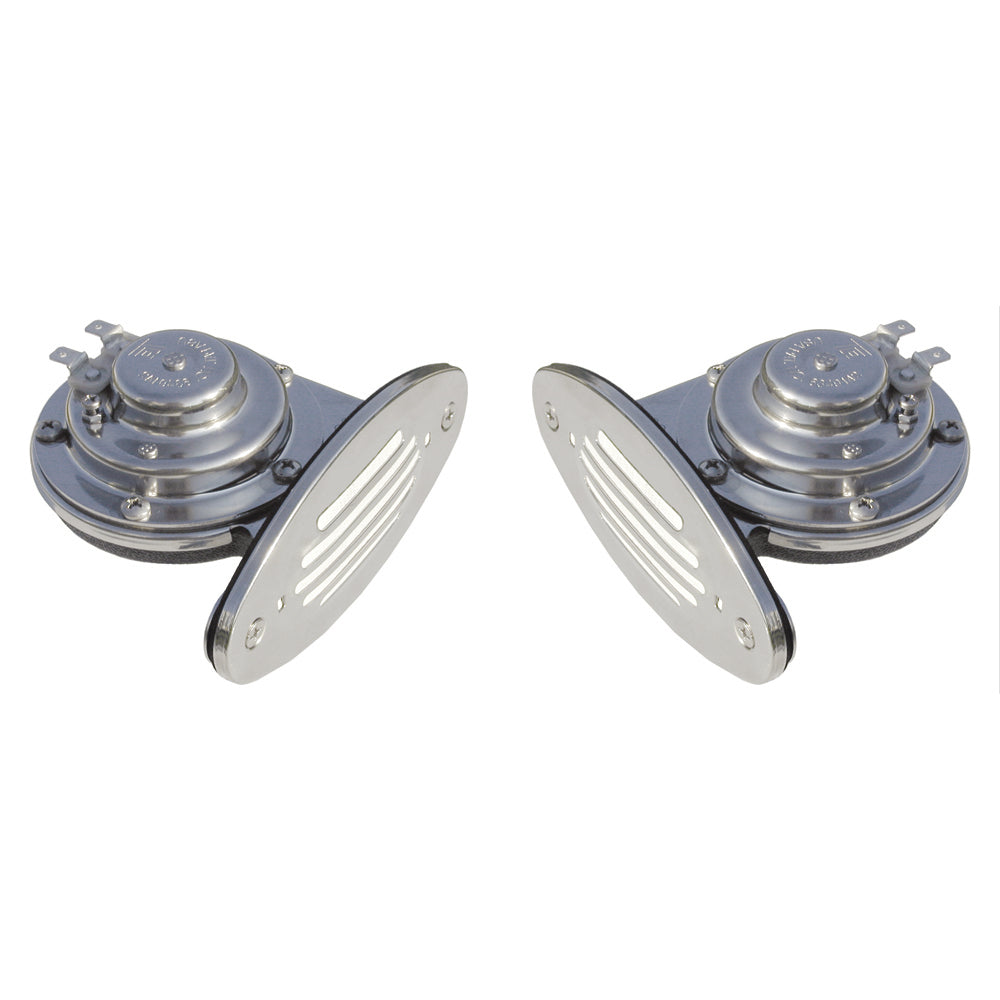 Schmitt &amp; Ongaro Mini SS Dual Drop-In Horn w/SS Grills High &amp; Low Pitch