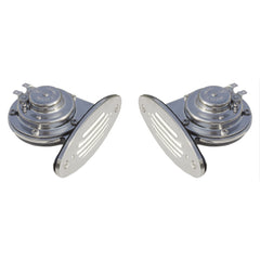 Schmitt &amp; Ongaro Mini SS Dual Drop-In Horn w/SS Grills High &amp; Low Pitch