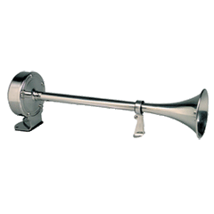 Schmitt Marine Deluxe All-Stainless Single Trumpet Horn - 24V 12427