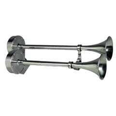 Schmitt Marine Deluxe All-Stainless Dual Trumpet Horn - 24V 12428