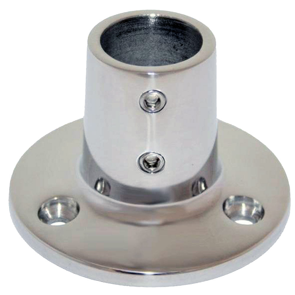 Whitecap 1" O.D. 90&#176; Round Base SS Rail Fitting