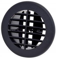 Valterra A10-3353VP Rotating/Dampered Heating and A/C Register - 4" ID x 5-3/8" OD, Black