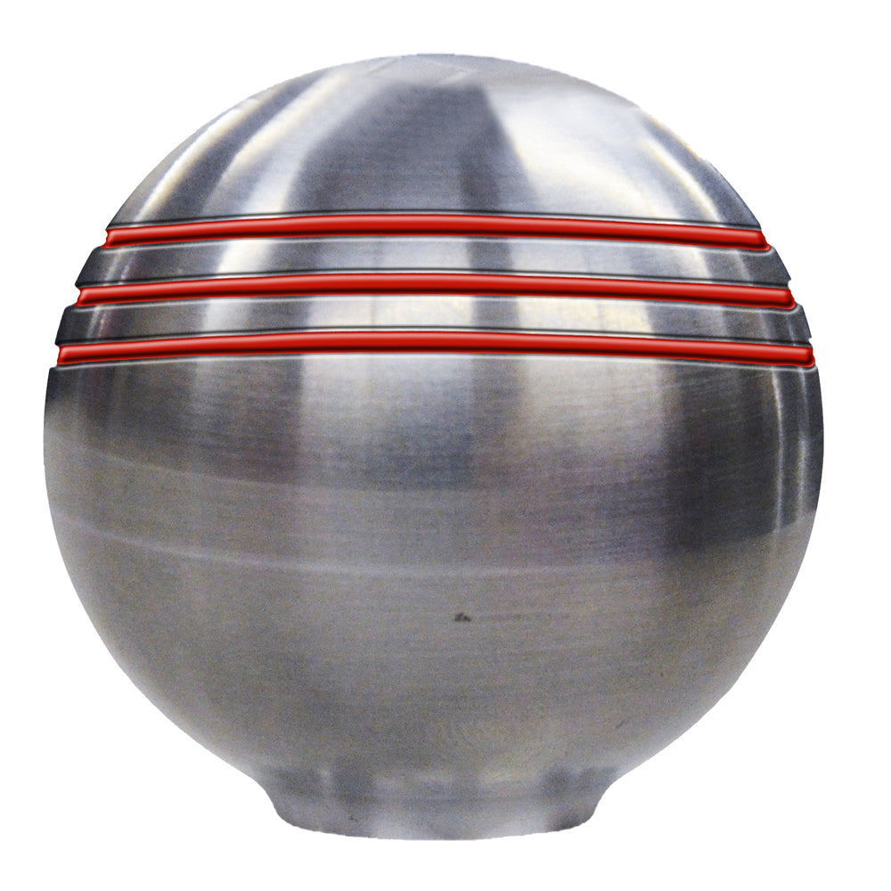 Schmitt &amp; Ongaro Throttle Knob - 1-â" - Red Grooves