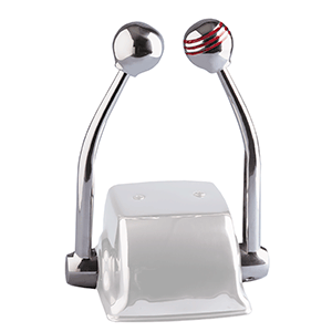 Schmitt Marine Standard Control Arm Set w/Red Throttle Knob & Plain Shift Knob - Includes Arms & Knobs Only 50050