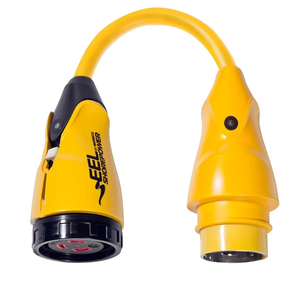 Marinco P503-30 EEL 30A-125V Female to 50A-125V Male Pigtail Adapter - Yellow