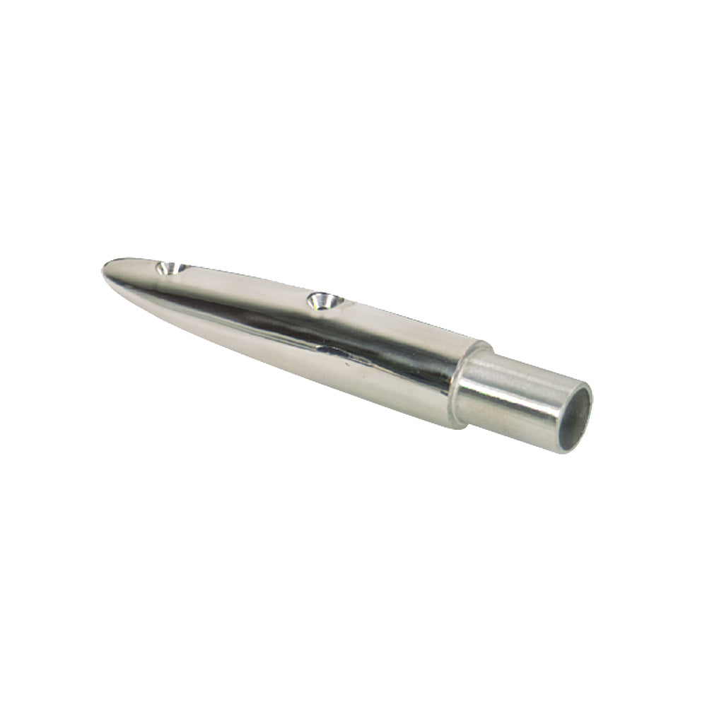 Whitecap 5-1/2&#176; Rail End (End-Out) - 316 Stainless Steel - 7/8" Tube O.D.
