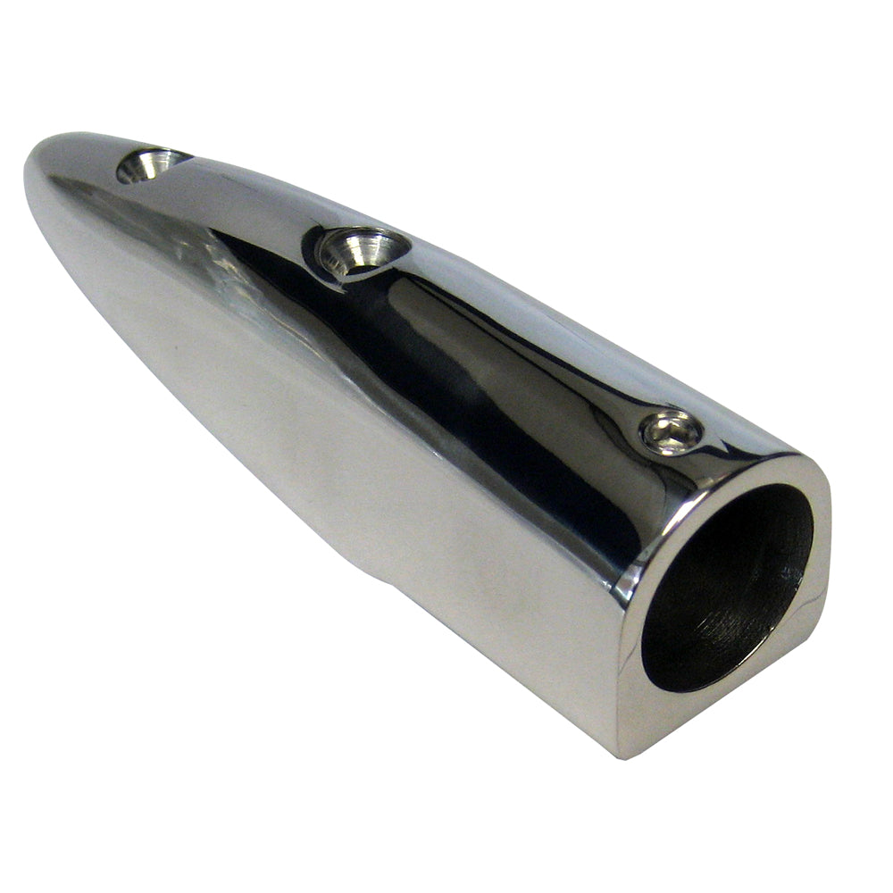 Whitecap 5-1/2&#176; Rail End (End-In) - 316 Stainless Steel - 7/8" Tube O.D.