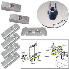 Tecnoseal Anode Kit w/Hardware - Mercury Verado 6 - Aluminum