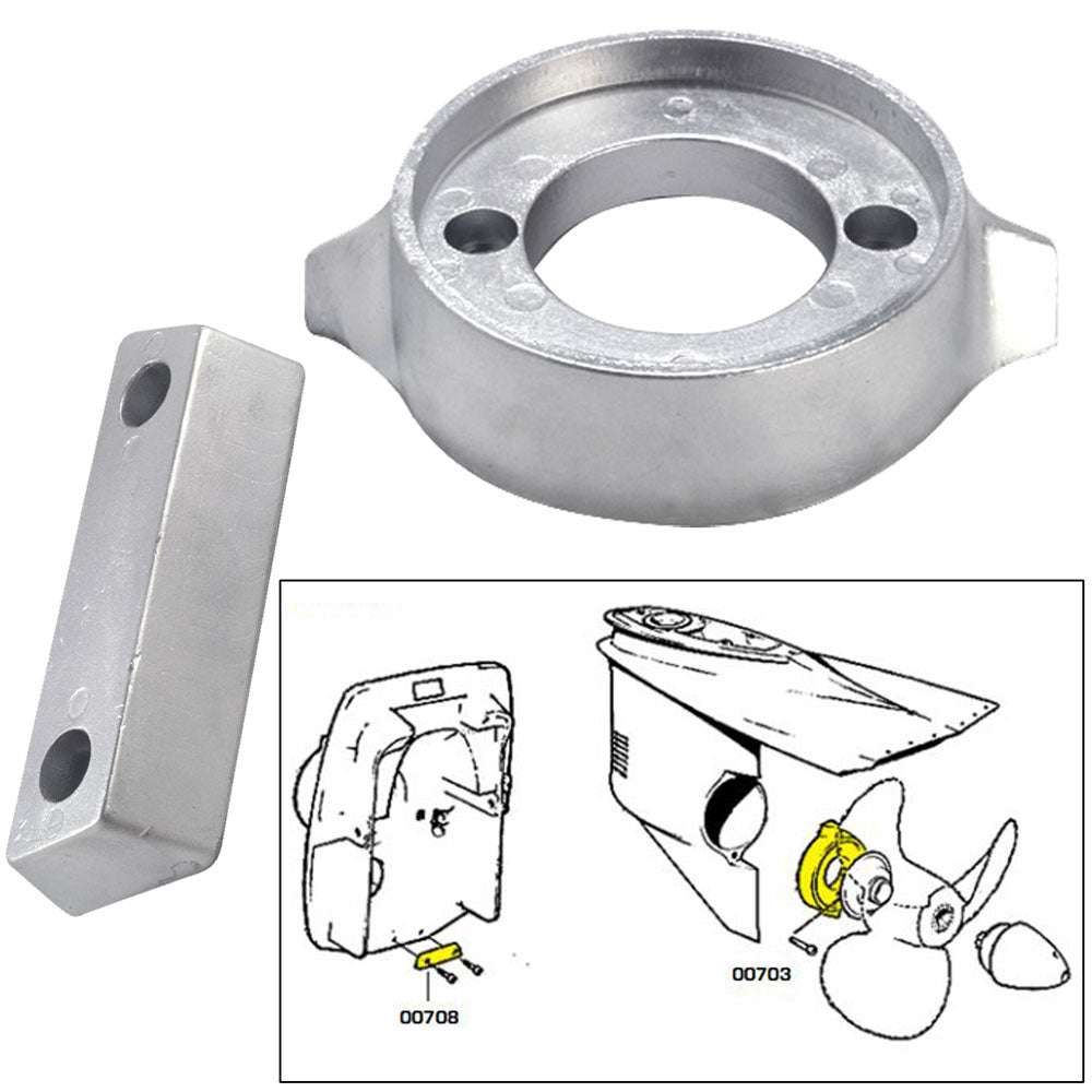 Tecnoseal Anode Kit w/Hardware - Volvo 290 - Magnesium