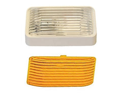 Gustafson Lighting GSAM4017 Rectangular Porch Light without Switch - Clear and Amber Lens