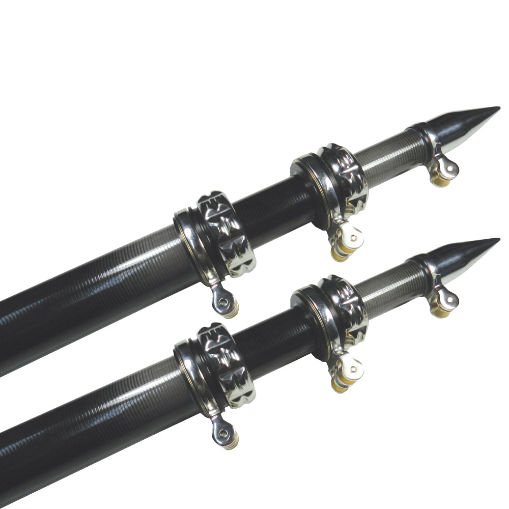 TACO 20' Carbon Fiber Outrigger Poles - Pair - Black