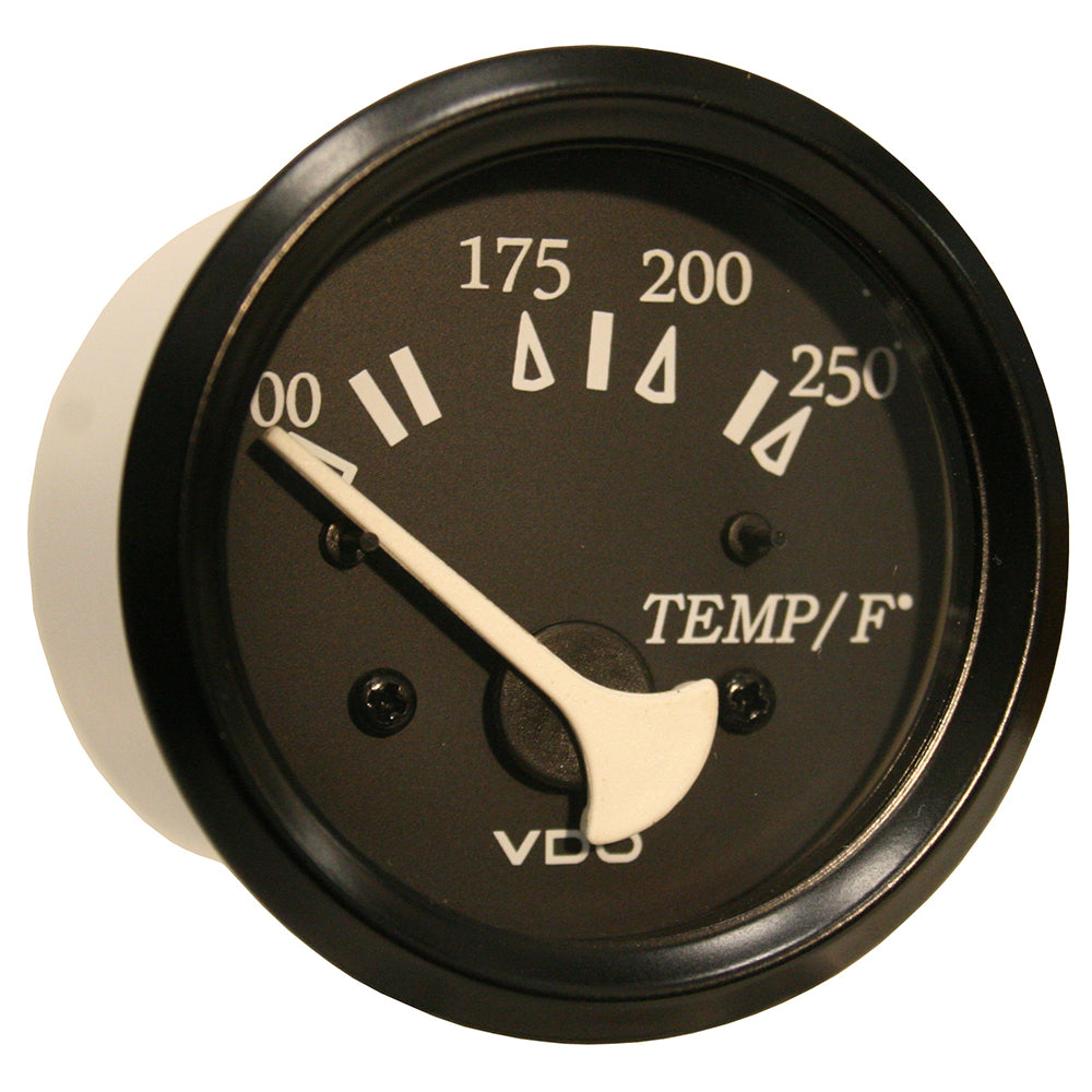 VDO Cockpit Marine 52mm (2-1/16") 250&deg; F Water Temperature Gauge - Black Dial/Bezel