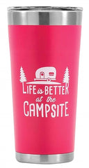 Camco 53061 Tumbler 20 Oz Coral Pink