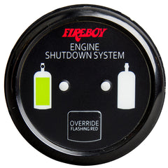 Fireboy-Xintex Deluxe Helm Display w/Gauge Body, LED &amp; Color Graphics f/Engine Shutdown System - Black Bezel Display