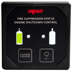 Fireboy-Xintex Deluxe Helm Display w/Membrane Switch, Remote Horn &amp; LEDs f/Engine Shutdown System - Black Bezel Display