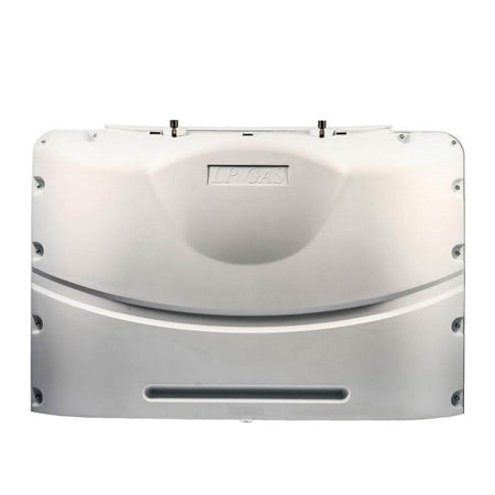 Camco 40523 Heavy-Duty Propane Tank Cover For 20 Lb. Steel Double Tanks - Polar White