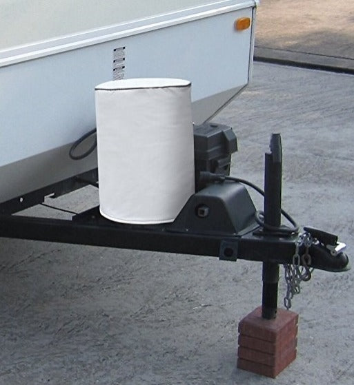 ADCO 2111 White Vinyl Propane Tank Cover - Single Tank, 20 lb./5 Gallon
