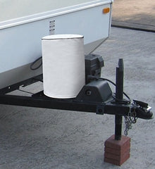 ADCO 2111 White Vinyl Propane Tank Cover - Single Tank, 20 lb./5 Gallon