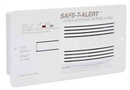 Safe-T-Alert 70-742-P-WT Professional LP/CO Alarm - 12V, 70 Series Flush Mount with Relay, White