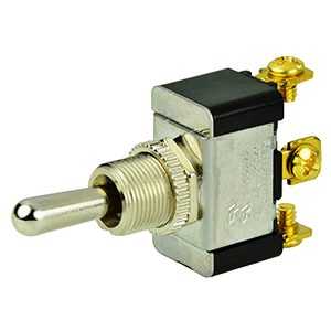 BEP SPDT Chrome Plated Toggle Switch - (ON)/OFF/(ON) 1002004