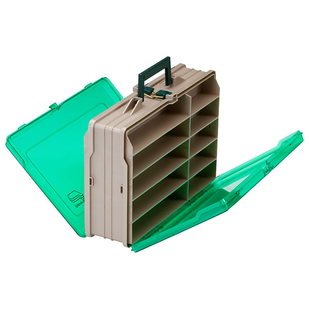 Plano Double-Sided 19-Compartment Satchel - Sandstone &amp; Green